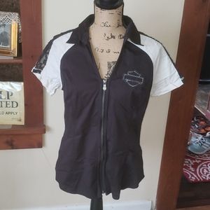 Harley Davidson zip up shirt